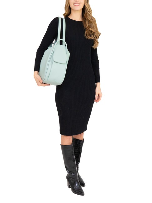 TRIO Rucksack aus Nappaleder mittleres Salbeigr&uuml;n - Damentaschen