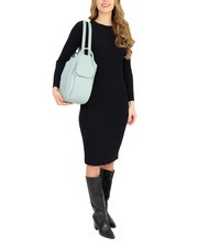 LESAC TRIO Rucksack aus Nappaleder mittleres Salbeigr&uuml;n - Damentaschen - 4