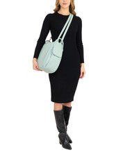 LESAC TRIO Rucksack aus Nappaleder mittleres Salbeigr&uuml;n - Damentaschen - 6