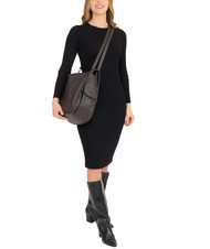 LESAC TRIO  Rucksack aus geh&auml;mmertem Leder Kaffee25 - Damentaschen - 6