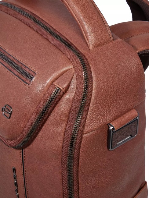 CRONUS  13-Zoll-PC-Rucksack aus Leder BRAUN - PC-Rucks&auml;cke