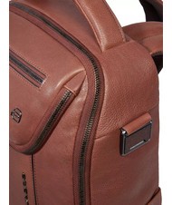 PIQUADRO CRONUS  13-Zoll-PC-Rucksack aus Leder BRAUN - PC-Rucks&auml;cke - 3