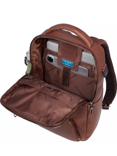 CRONUS  13-Zoll-PC-Rucksack aus Leder BRAUN - PC-Rucks&auml;cke