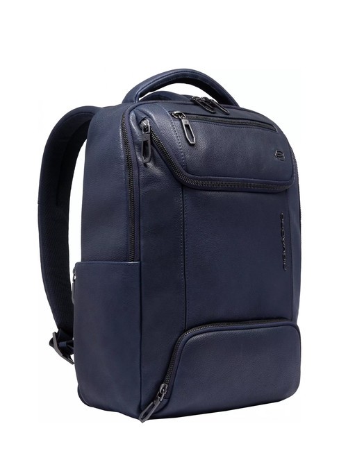 CRONUS  13-Zoll-PC-Rucksack aus Leder Blau - PC-Rucks&auml;cke