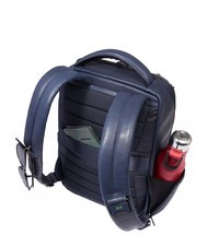 PIQUADRO CRONUS  13-Zoll-PC-Rucksack aus Leder Blau - PC-Rucks&auml;cke - 3