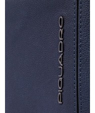 PIQUADRO CRONUS  13-Zoll-PC-Rucksack aus Leder Blau - PC-Rucks&auml;cke - 4