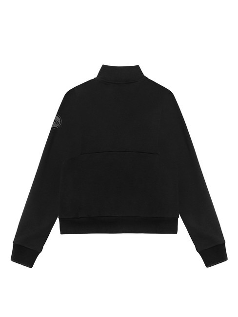 CONNECTIVE Sweatshirt mit durchgehendem Rei&szlig;verschluss und Stehkragen Schwarz - Sweatshirts Damen