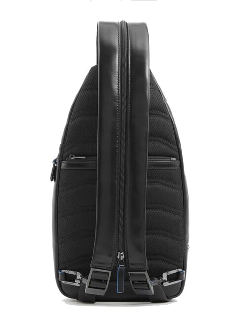 BLUE SQUARE One-Shoulder-Rucksack aus Leder Schwarz - Umh&auml;ngetaschen Herren