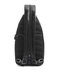 PIQUADRO BLUE SQUARE One-Shoulder-Rucksack aus Leder Schwarz - Umh&auml;ngetaschen Herren - 3