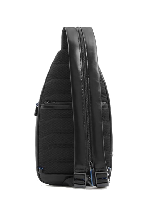 BLUE SQUARE One-Shoulder-Rucksack aus Leder Schwarz - Umh&auml;ngetaschen Herren