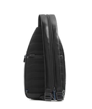 PIQUADRO BLUE SQUARE One-Shoulder-Rucksack aus Leder Schwarz - Umh&auml;ngetaschen Herren - 4