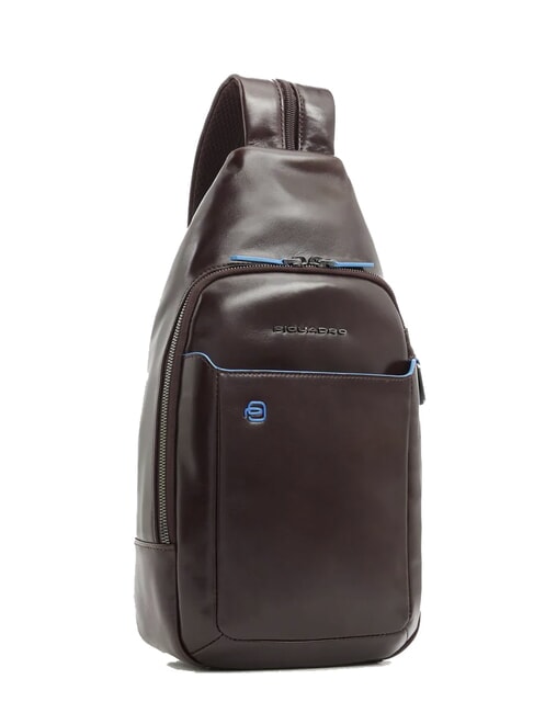 BLUE SQUARE One-Shoulder-Rucksack aus Leder MAHAGONI - Umh&auml;ngetaschen Herren