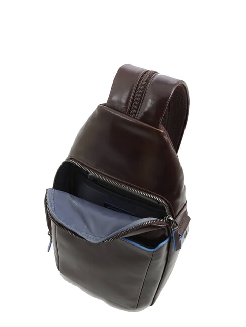 BLUE SQUARE One-Shoulder-Rucksack aus Leder MAHAGONI - Umh&auml;ngetaschen Herren
