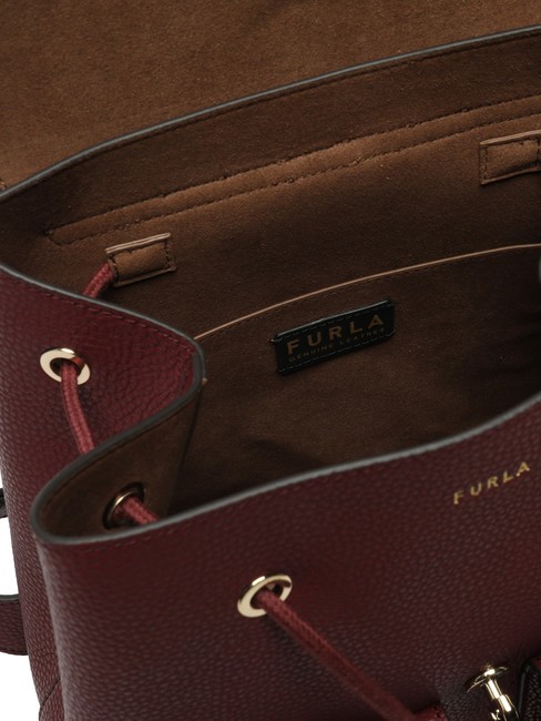 GARDENIA Lederrucksack mit Keria-Print Rote Johannisbeere - Damentaschen