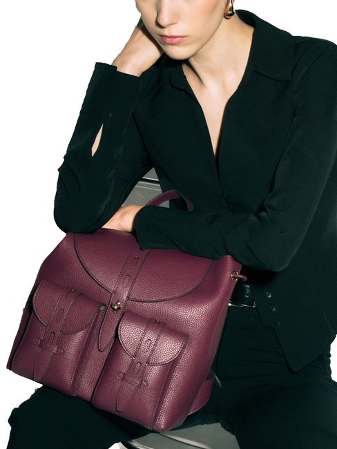 GARDENIA Lederrucksack mit Keria-Print Rote Johannisbeere - Damentaschen