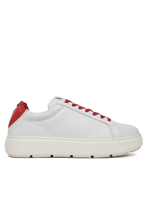 BOLD 40 Ledersneaker wei&szlig; Rot - Damenschuhe