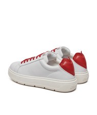 LOVE MOSCHINO BOLD 40 Ledersneaker wei&szlig; Rot - Damenschuhe - 3