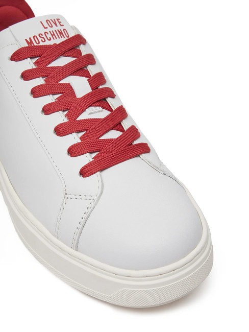 BOLD 40 Ledersneaker wei&szlig; Rot - Damenschuhe