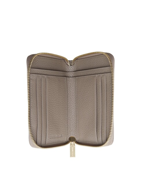 METALLIC SOFT Geldb&ouml;rse mit umlaufendem Rei&szlig;verschluss warmes Taupe - Brieftaschen Damen