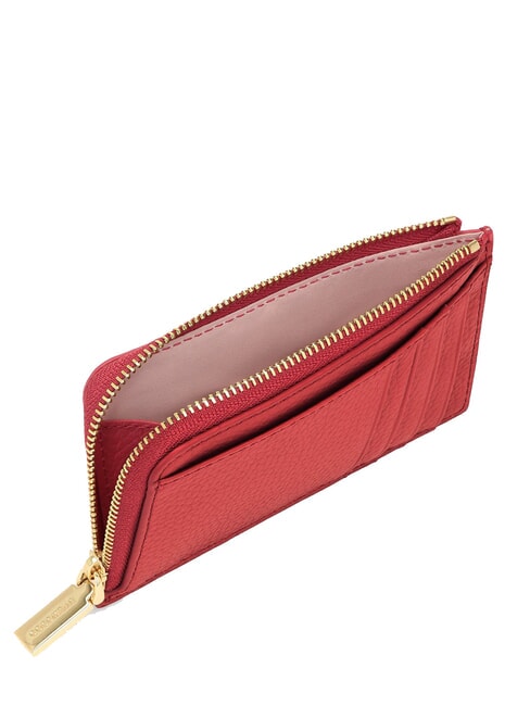 METALLIC SOFT Kartenetui/Geldb&ouml;rse aus Leder Preiselbeeren - Brieftaschen Damen