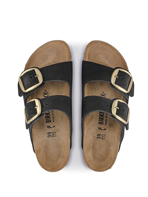 ARIZONA BIG BUCKLE Slipper-Sandale aus Nubukleder Schwarz - Damenschuhe