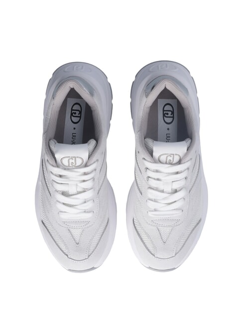 EVA 03 Sneakers aus Wildleder und hellem Mesh creme/wei&szlig; - Damenschuhe