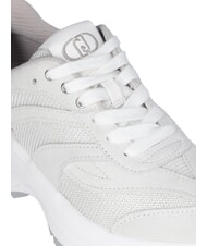 LIUJO EVA 03 Sneakers aus Wildleder und hellem Mesh creme/wei&szlig; - Damenschuhe - 4