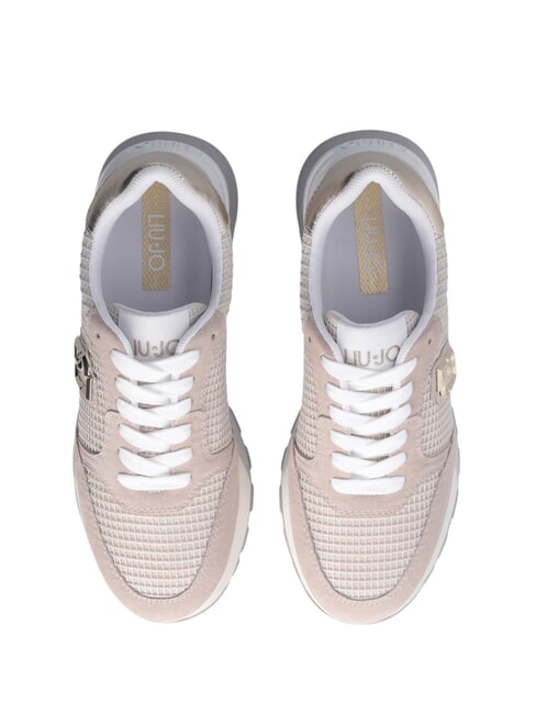 AMAZING 25 Sneakers aus Wildleder und Mesh Sand/Hellgold - Damenschuhe
