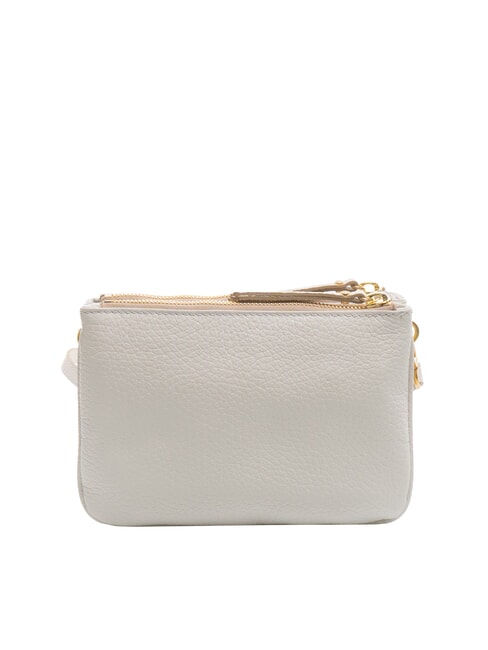 FRIDA Umh&auml;ngetasche aus Leder mit Doppelrei&szlig;verschluss Sand - Damentaschen