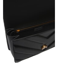 PINKO LOVE ONE CLASSIC Umh&auml;ngetasche aus Leder schwarz-antikgold - Damentaschen - 4