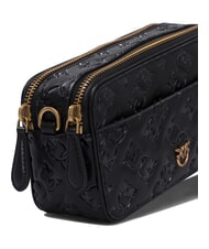 PINKO EMBOSSED LOGO Schulterkameratasche schwarz-antikgold - Damentaschen - 4