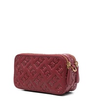 PINKO EMBOSSED LOGO Schulterkameratasche Bordeaux-Merlot-Antikgold - Damentaschen - 3