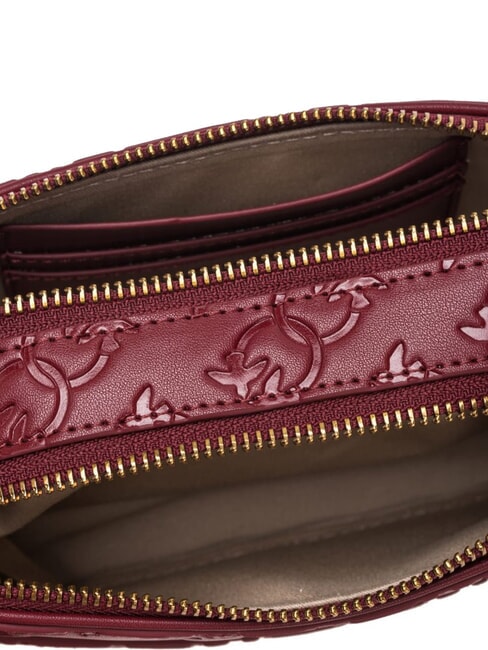 EMBOSSED LOGO Schulterkameratasche Bordeaux-Merlot-Antikgold - Damentaschen