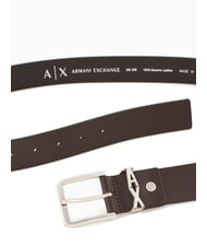 ARMANI EXCHANGE A|X METALLIC LOGO Lederg&uuml;rtel, k&uuml;rzbar dunkelbrauner Kopf - G&uuml;rtel - 3