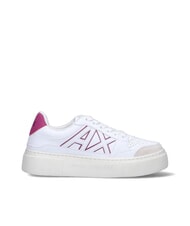 ARMANI EXCHANGE AX LOGO Plateau-Sneaker op.wei&szlig;+rosa - Damenschuhe - 2