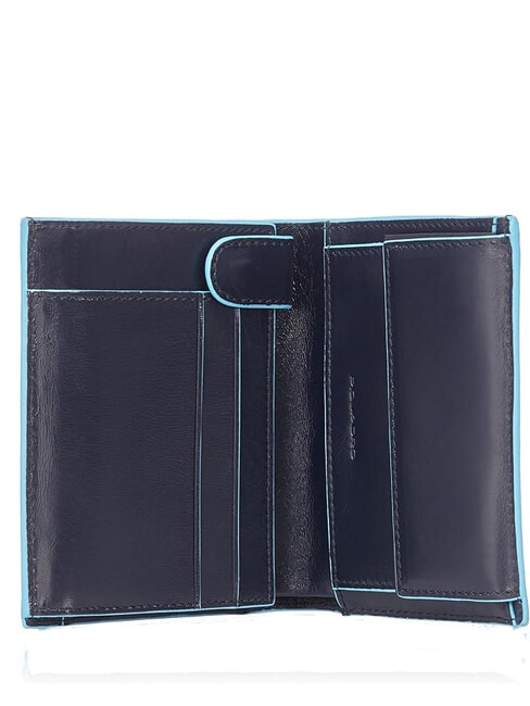 BLUE SQUARE Vertikale Lederbrieftasche Blau - Brieftaschen Herren