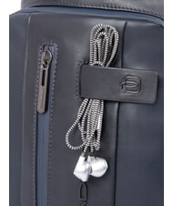 PIQUADRO URBAN One-Shoulder-Tasche aus Leder Blau - PC-Rucks&auml;cke - 4