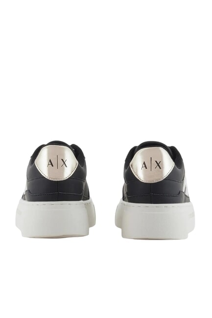 AX LOGO Plateau-Sneaker schwarz+blassgold - Damenschuhe