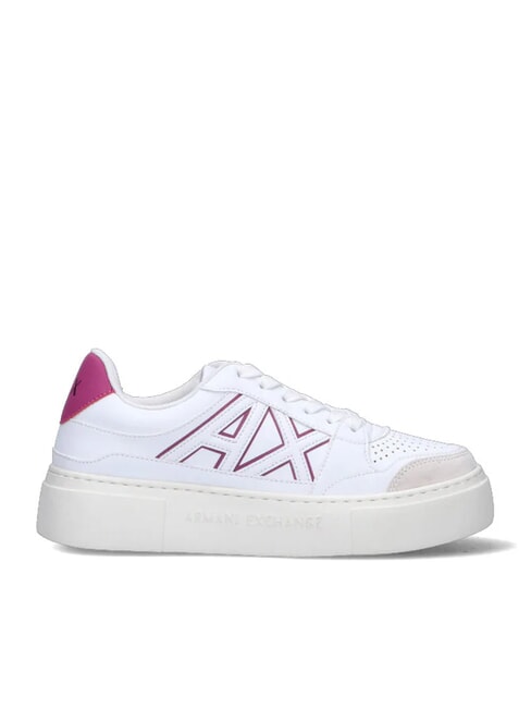 AX LOGO Plateau-Sneaker op.wei&szlig;+rosa - Damenschuhe