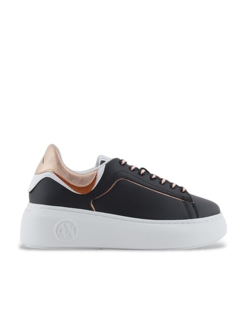 A|X Runner Ledersneaker Schwarz+Ros&eacute;gold - Damenschuhe