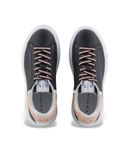ARMANI EXCHANGE A|X Runner Ledersneaker Schwarz+Ros&eacute;gold - Damenschuhe - 3