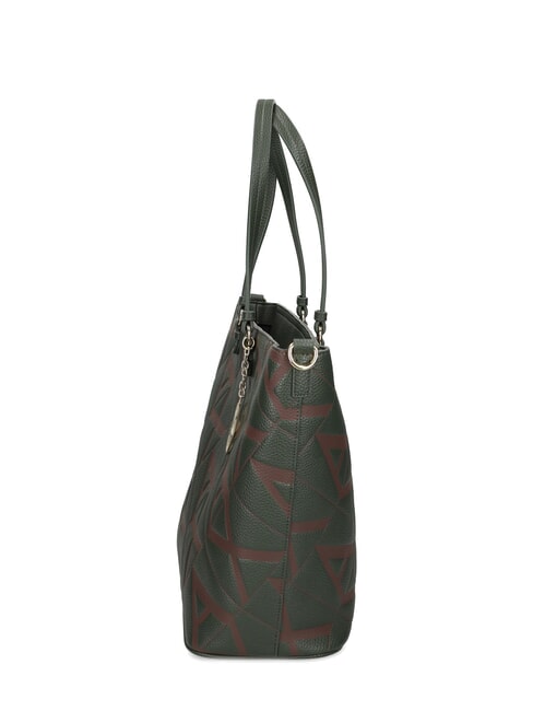 LOGO EMBOSSED Schulter-Shopper-Tasche dunkler Absinth/Lik&ouml;r - Damentaschen