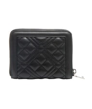 LOVE MOSCHINO QUILTED Kleine gesteppte Geldb&ouml;rse Schwarz Schwarz - Brieftaschen Damen - 3