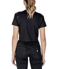 GUESS CN SS EYELET T-Shirt mit Knoten und Stickerei - T-Shirts und Tops f&uuml;r Damen