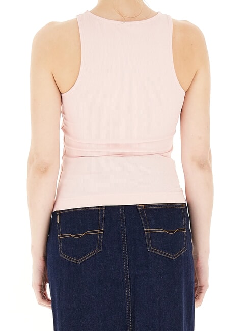 NEW SL ROUND GUENDALINA 4G-Tanktop mit Strass-Logo rosa Perle - T-Shirts und Tops f&uuml;r Damen