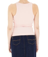 GUESS NEW SL ROUND GUENDALINA 4G-Tanktop mit Strass-Logo rosa Perle - T-Shirts und Tops f&uuml;r Damen - 2