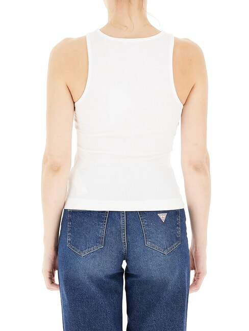 NEW SL ROUND GUENDALINA 4G-Tanktop mit Strass-Logo purwei&szlig; - T-Shirts und Tops f&uuml;r Damen