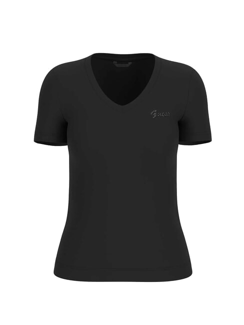 VN SS LIGHT BASIC Weiches T-Shirt mit V-Ausschnitt jetbla - T-Shirts und Tops f&uuml;r Damen