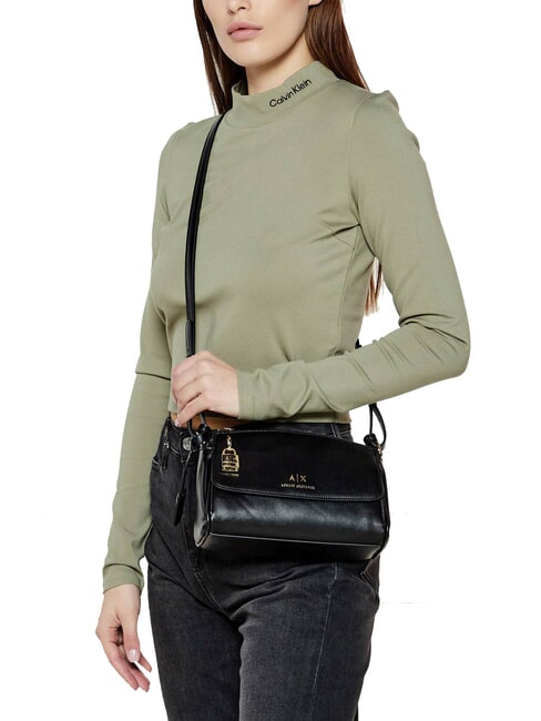 JANE Umh&auml;ngetasche mit Vorh&auml;ngeschloss Schwarz - Damentaschen