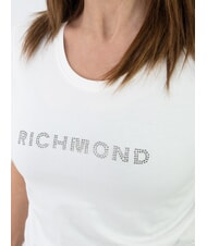 JOHN RICHMOND MECHI Stretch-T-Shirt mit Strass-Logo nicht-gerade weiss - T-Shirts und Tops f&uuml;r Damen - 3